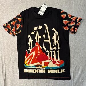 Fear NY Face Everything‎ and Rise Graphic T Shirt Black Red Size S NWT